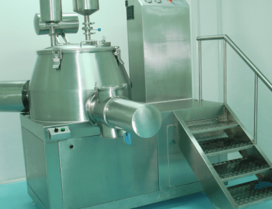 Thiết bị trộn nguyên liệu dược phẩm dạng bột khô, ướt, kết hợp máy tạo